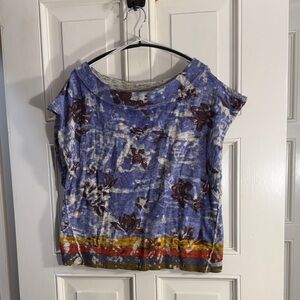 Pilcro Blue Floral Women's Blouse